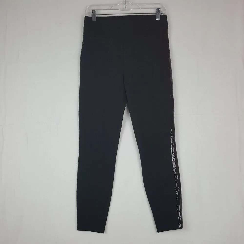 Spanx The Perfect Pant Ankle Sequin Tuxedo Skinny Classic Black Size Medium - Picture 1 of 4